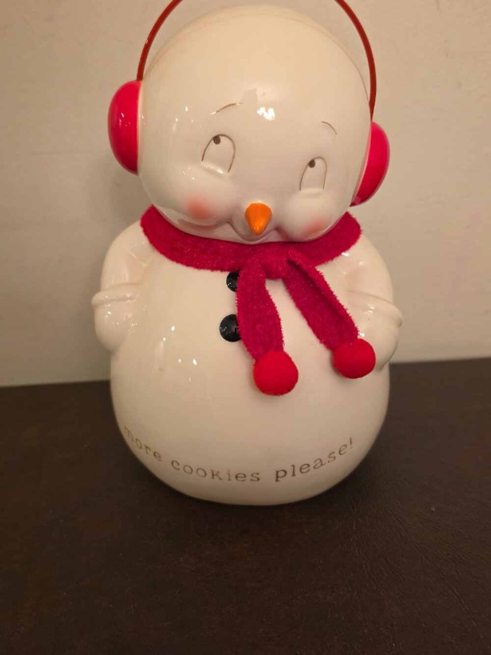 The Department 56 Snowpinions Snowman Cookie Jar